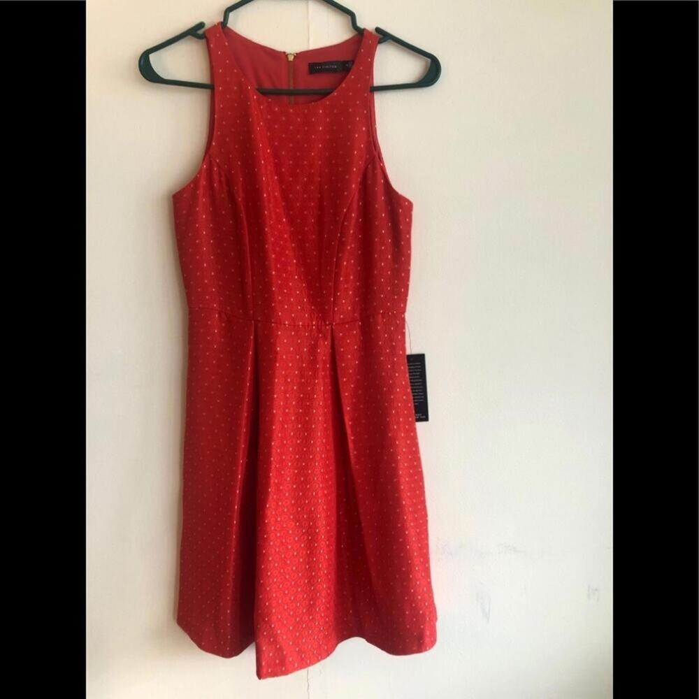 NWT Red The Limited Holiday Dress with Gold Dots